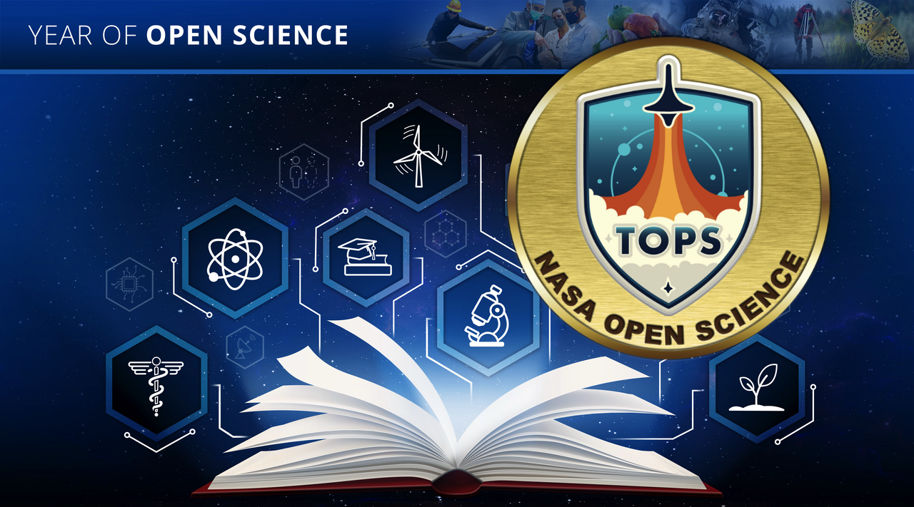 NSF and NASA Open Science Logos.